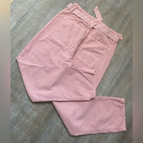 Veronica Beard Rinley Straight Ankle Jeans Pants Women’s 29 Belted Pink Preppy - Picture 12 of 13